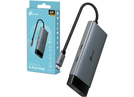 Tp-Link UH5020C USB Type-C 5 in 1 Hub, 4K HDMI, PD 100W, USB 3.0, Plug & Play, 5 Gbps SuperSpeed Data Transfer, Windows, Mac, Linux, iPadOS, iOS, Android, Chrome